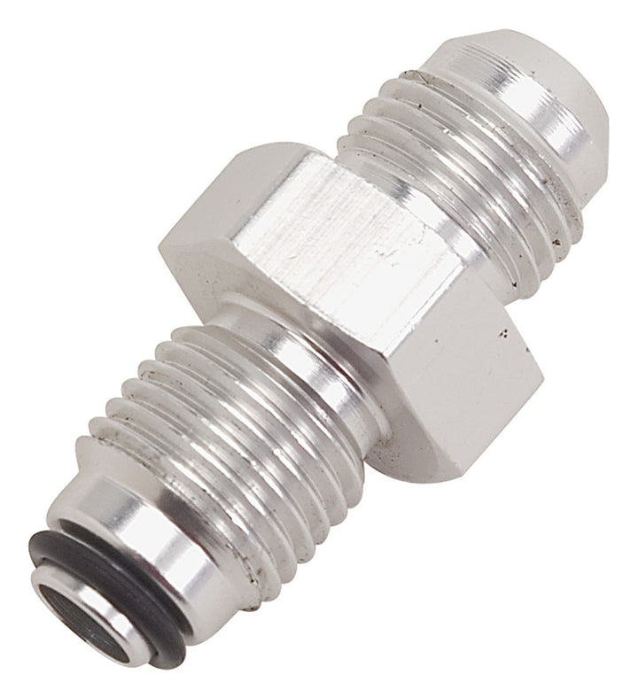 Russell Performance -6 AN (male to 11/16in-18 O-ring seal) Power Steering Adapter. Clear anodized - Bull Strap