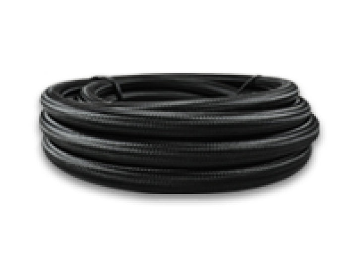 Vibrant -6 AN Black Nylon Braided Flex Hose (2 foot roll) - Bull Strap