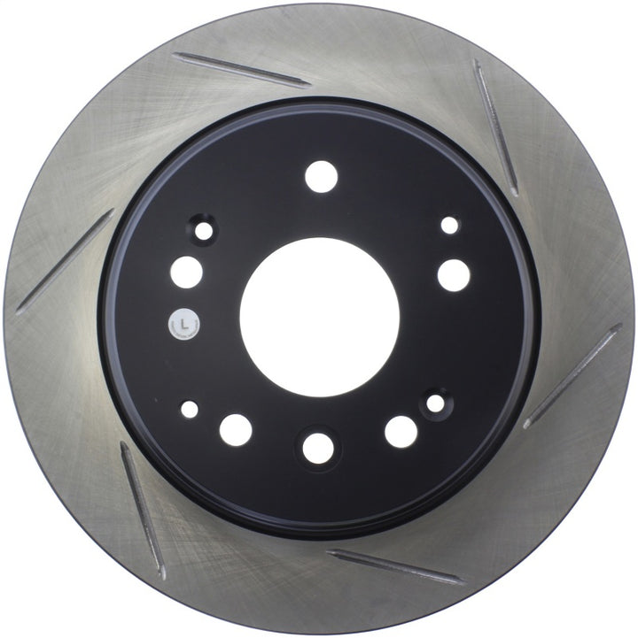 StopTech Power Slot Slotted 04-08 Acura TL/TL-S / 03-09 Honda Element Rear Left Rotor - Bull Strap