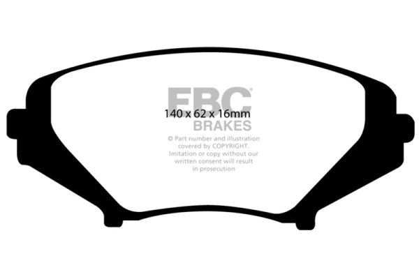 EBC 03-12 Mazda RX8 1.3 Rotary (Standard Suspension) Yellowstuff Front Brake Pads - Bull Strap