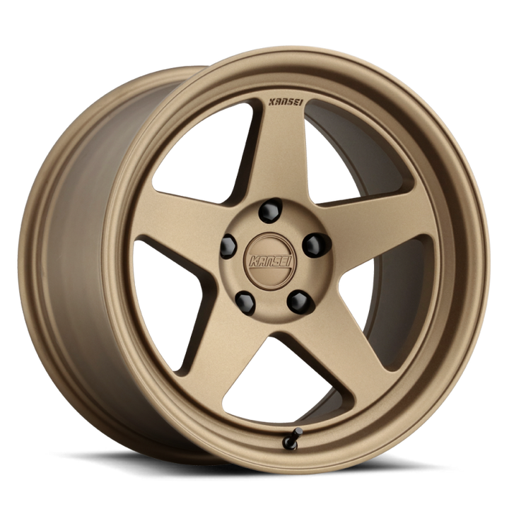 Kansei K12B Knp 18x8.5in / 5x114.3 BP / 35mm Offset / 73.1mm Bore - Bronze Wheel - Bull Strap