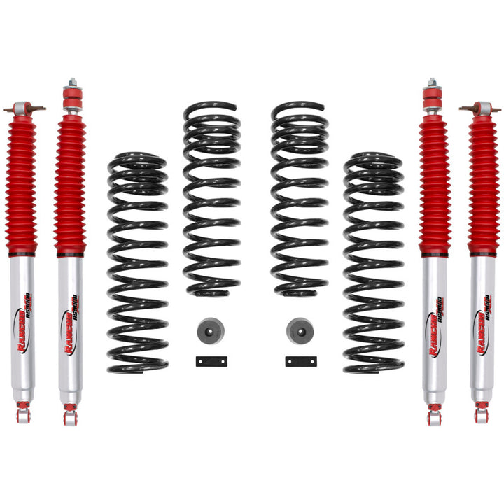 Rancho 07-17 Jeep Wrangler Front and Rear Suspension System - Master Part Number / One Box - Bull Strap
