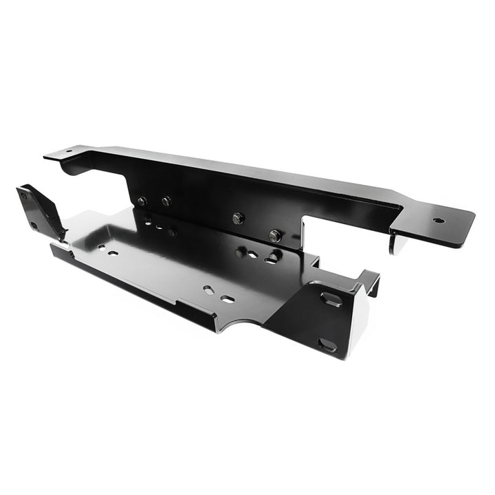 Rugged Ridge Winch Plate Stamped Bumper 13-18 Jeep Wrangler - Bull Strap