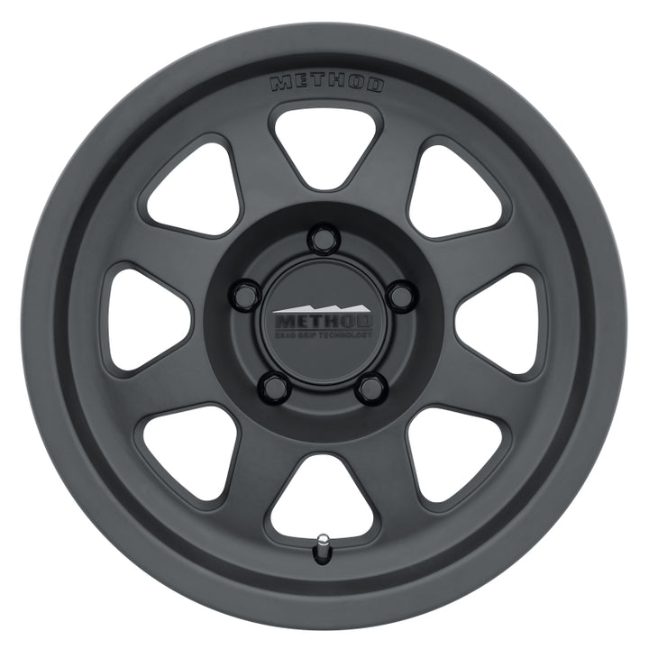 Method MR701 17x7.5 +50mm Offset 5x160 65mm CB Matte Black Wheel - Bull Strap