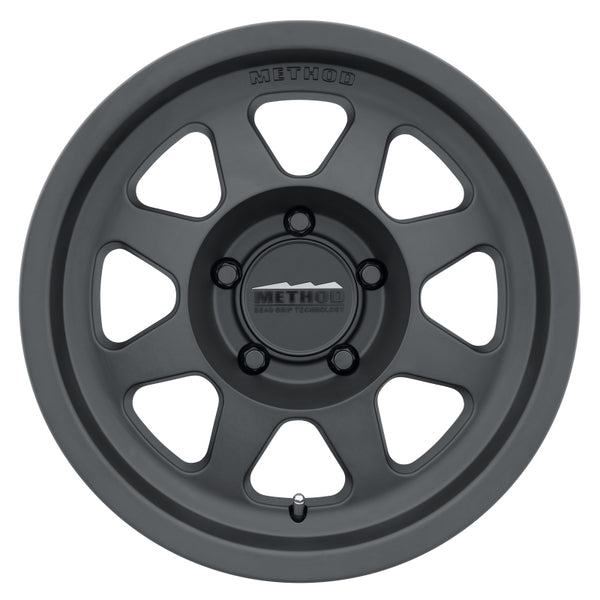 Method MR701 17x8.5 0mm Offset 5x5 71.5mm CB Matte Black Wheel - Bull Strap