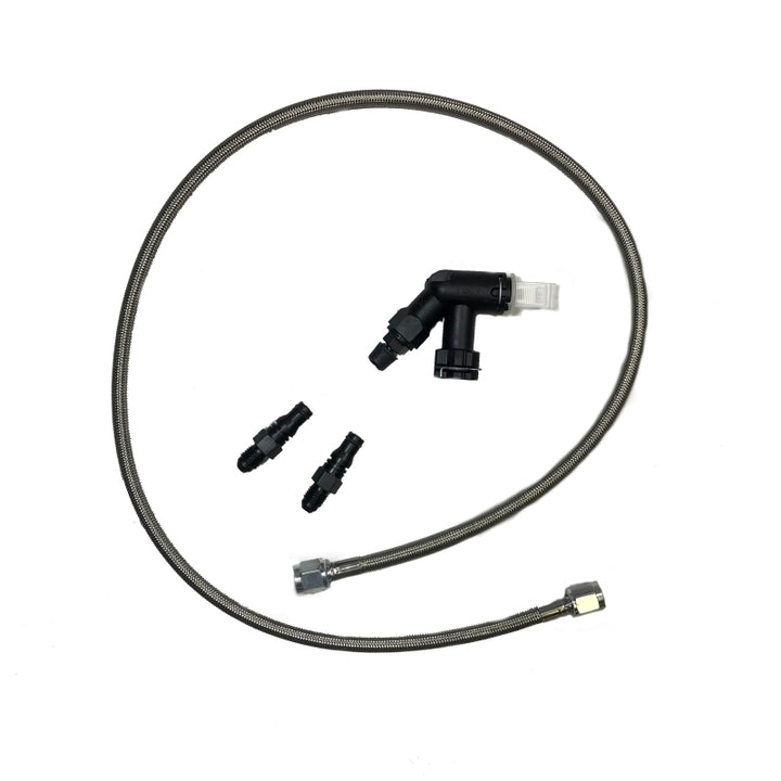 McLeod Line Assy Mustang 2005-Up 36in W/Male Wire Clip Fittings & Elbow Bleeder - Bull Strap