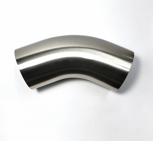 Stainless Bros 3in Diameter 1D 45 Degree Bend Leg Mandrel Bend - Bull Strap