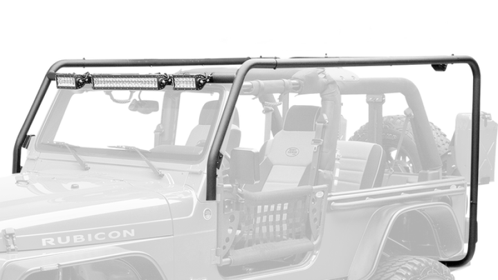 Body Armor 4x4 07-18 Jeep Wrangler JK 2dr Roof Rack Frame Crossbars/Rails - Bull Strap