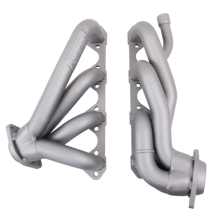 BBK 87-95 Ford F150 Truck 5.8 351 Shorty Unequal Length Exhaust Headers - 1-5/8 Titanium Ceramic - Bull Strap