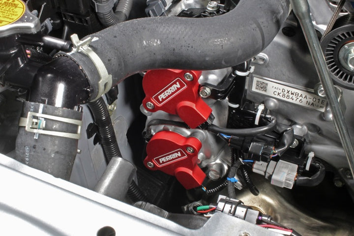 PERRIN 13-25 Subaru BRZ / Scion FR-S / Toyota 86 & GR86 Cam Solenoid Cover - Red - Bull Strap