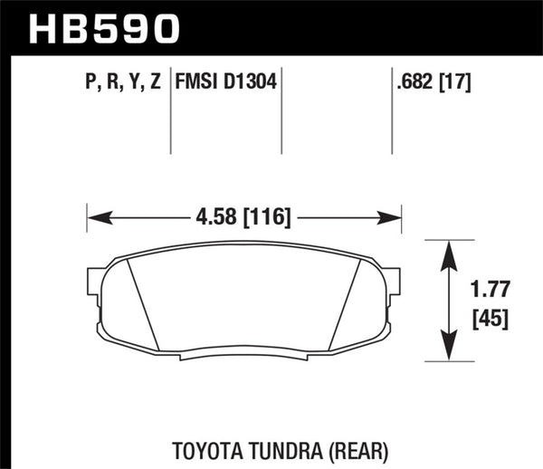 Hawk LTS Street Brake Pads - Bull Strap