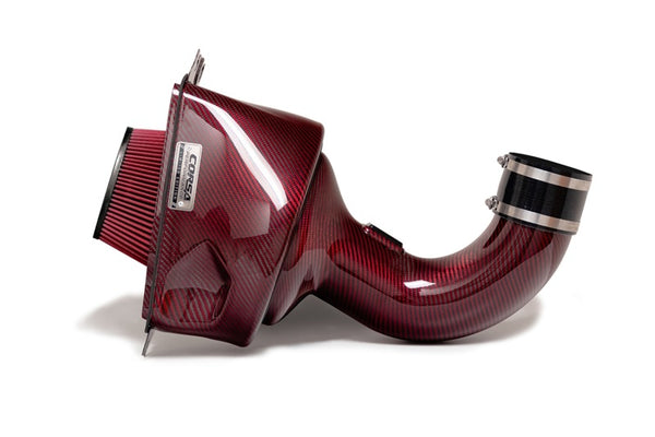 Corsa 2014-19 Chevy Corvette 6.2L (Non Z06) Closed Box Air Intake w/ DryTech Filter-Carbon Fib - Bull Strap