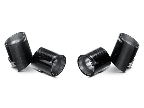 Akrapovic 11-12 BMW 1 Series M Coupe (E82) Tail Pipe Set (Carbon) - Bull Strap
