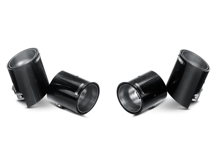 Akrapovic 11-12 BMW 1 Series M Coupe (E82) Tail Pipe Set (Carbon) - Bull Strap