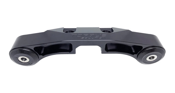 Torque Solution 08+ Subaru WRX/STI Solid Billet Rear Differential Brace - Black - Bull Strap