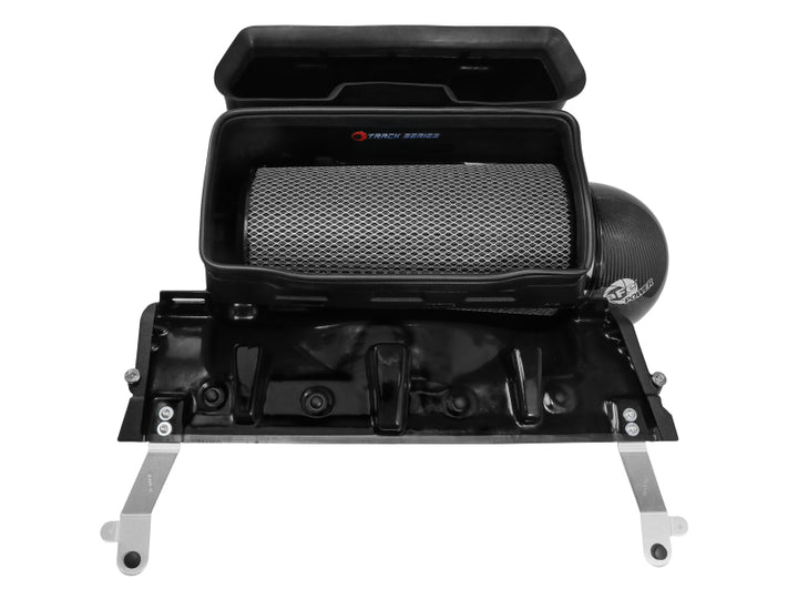 aFe 21-23 RAM 1500 TRX Track Series Carbon Fiber Cold Air Intake System w/ Pro 5R Filter - Bull Strap