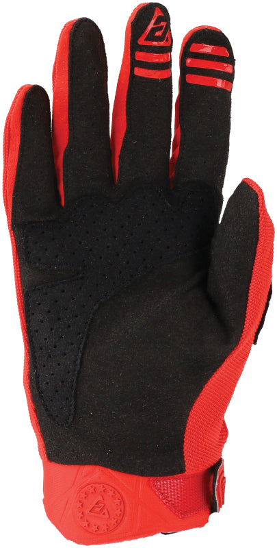 Answer 25 Peak Gloves Black/Red - Large - Bull Strap