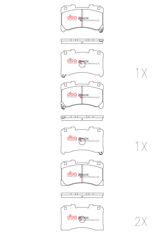 DBA 2022+ Toyota GR Corolla RP Performance Front Brake Pads - Bull Strap