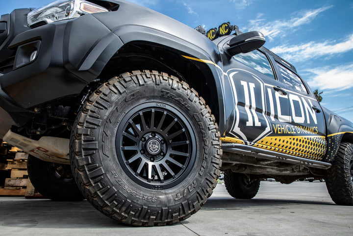 ICON Recon SLX 17x8.5 5x4.5 0mm Offset 4.75in BS 71.5mm Bore Satin Black Wheel - Bull Strap