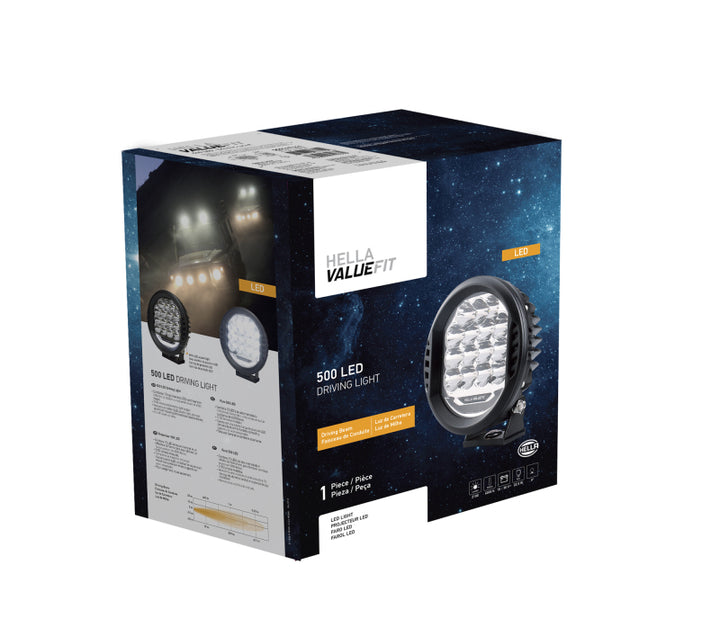 Hella 500 LED Driving Lamp - Single - Bull Strap
