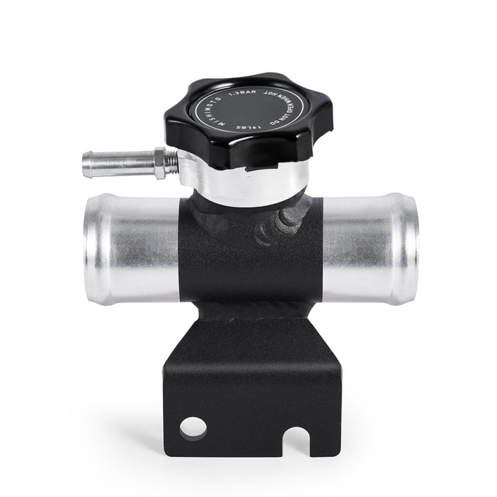 Mishimoto 08-15 Mitsubishi Lancer Evo X Coolant Fill Inlet - Black - Bull Strap