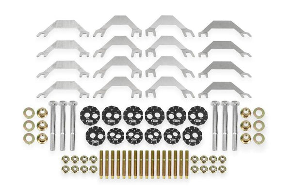 BMR 06-13 Chevrolet Corvette C6 Z06/ 09-13 ZR1 Camber Bolt & Stud Kit - Black Anodized - Bull Strap