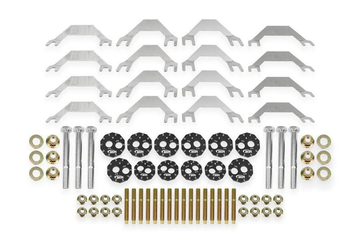BMR 06-13 Chevrolet Corvette C6 Z06/ 09-13 ZR1 Camber Bolt & Stud Kit - Black Anodized - Bull Strap