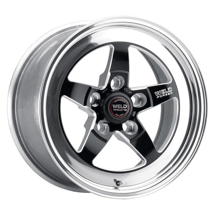 Weld S71 15x10 / 5x4.75 BP / 7.5in. BS Black Wheel (Medium Pad) - Non-Beadlock - Bull Strap