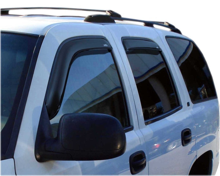 AVS 02-06 Cadillac Escalade Ventvisor In-Channel Front & Rear Window Deflectors 4pc - Smoke - Bull Strap
