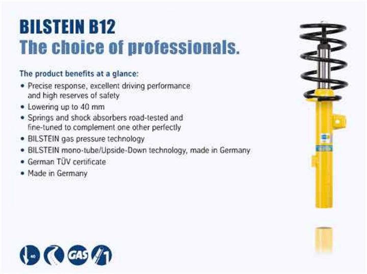 Bilstein B12 1975 Volkswagen Rabbit Base Front and Rear Suspension Kit - Bull Strap