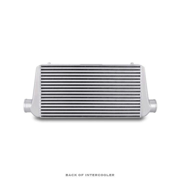 Mishimoto Universal Silver R Line Intercooler Overall Size: 31x12x4 Core Size: 24x12x4 Inlet / Outle - Bull Strap
