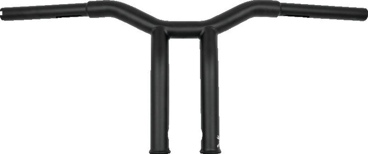 Burly Brand Dominator Raked Bar 10in - Matte Black - Bull Strap