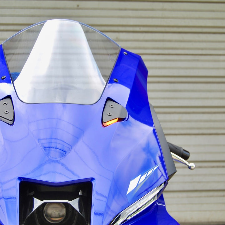 New Rage Cycles 25+ Yamaha R9 Mirror Block Off Turn Signals - Bull Strap