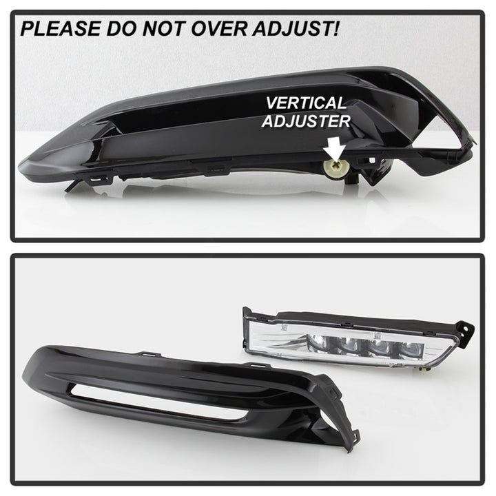 Spyder 18-19 Honda Accord Sedan OEM LED Fog Lights w/OEM Fit Switch - Clear (FL-HA2018-4D-LED-C) - Bull Strap