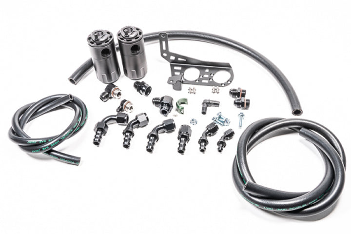 Radium Engineering Dual Catch Can Kit Gallardo LP Fluid Lock - Bull Strap