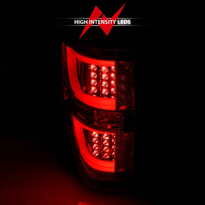 ANZO 2009-2013 Ford F-150 LED Taillights Black - Bull Strap