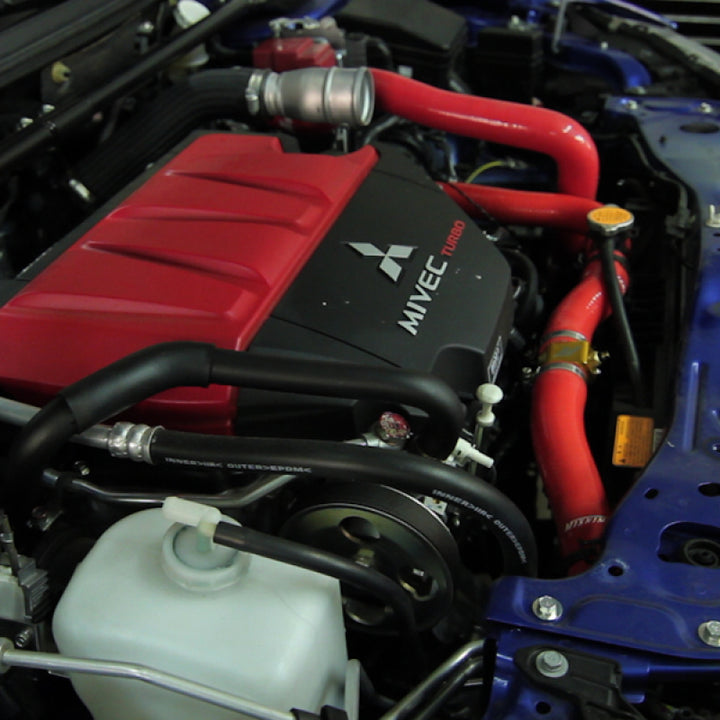 Mishimoto Mitsubishi EVO X Blue Silicone Hose Kit - Bull Strap