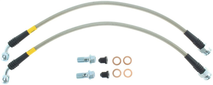 StopTech 10 Hyundai Genesis Rear Stainless Steel Brake Lines - Bull Strap