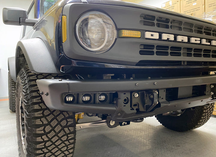 ORACLE Lighting 21-22 Ford Bronco Triple LED Fog Light Kit for Steel Bumper - White - Bull Strap