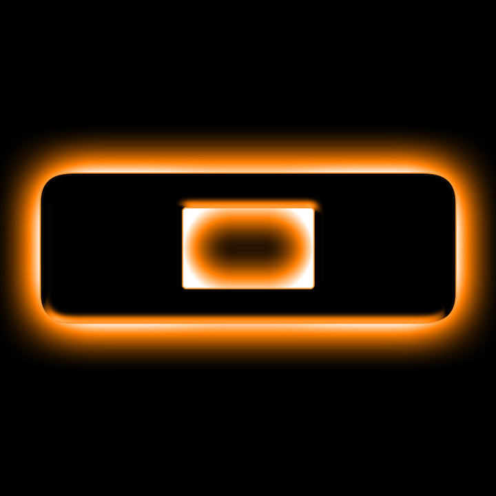 ORACLE Lighting Universal Illuminated LED Letter Badges - Matte Blk Surface Finish - O - Bull Strap