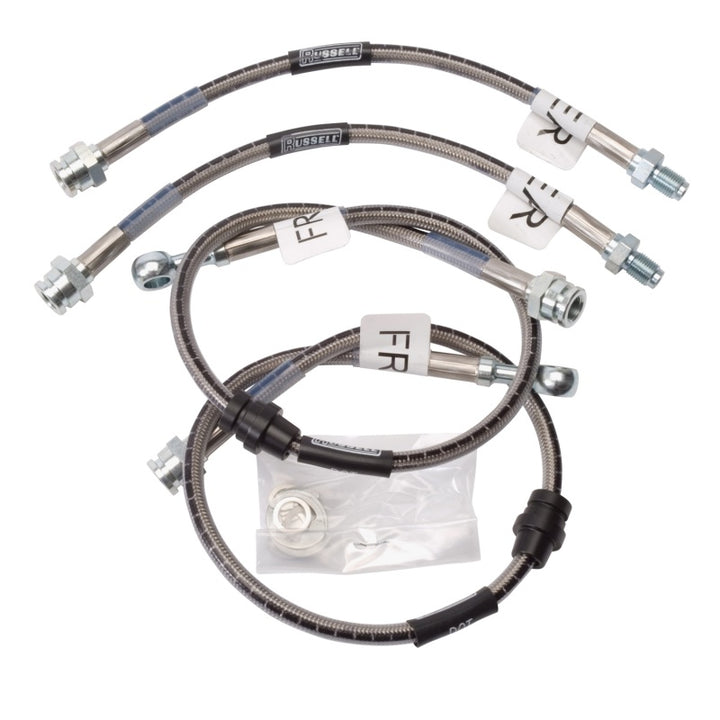 Russell Performance 95-99 Mitsubishi Eclipse 2WD & All Wheel Drive Brake Line Kit - Bull Strap