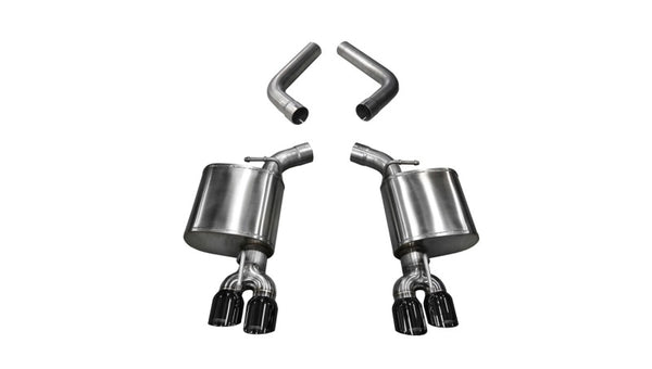 Corsa 2015-23 Dodge Challenger 6.4L/17-19 Challenger 5.7L Black Sport Axle-Back Exhaust w/3.5in Tips - Bull Strap