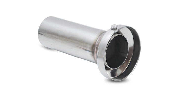 Vibrant 3.90in OD Low Inner Silencer Muffw/ 3.90in ID Single Wall Exh Tip2.5in OD Tuning Tube - Bull Strap
