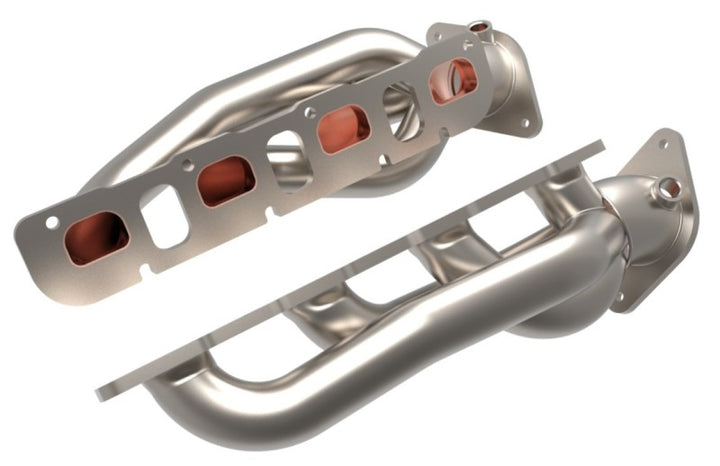 aFe Power Twisted Steel 304SS Shorty Header 2021 Ram 1500 TRX V8-6.2L - Bull Strap