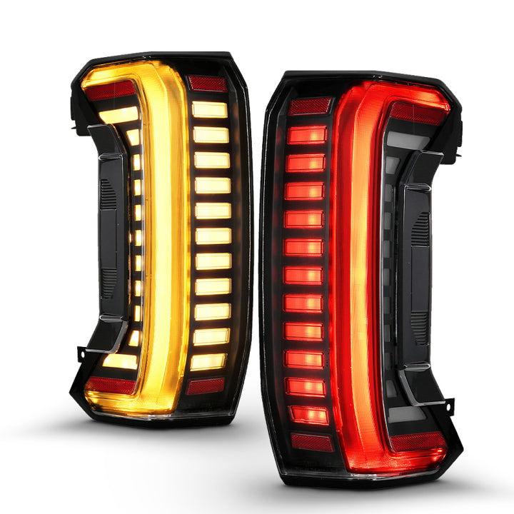 ANZO 22-24 Toyota Tundra (Does Not Fit LED Seq. Models) Z-Series Full LED Tail Lights - Pair - Bull Strap