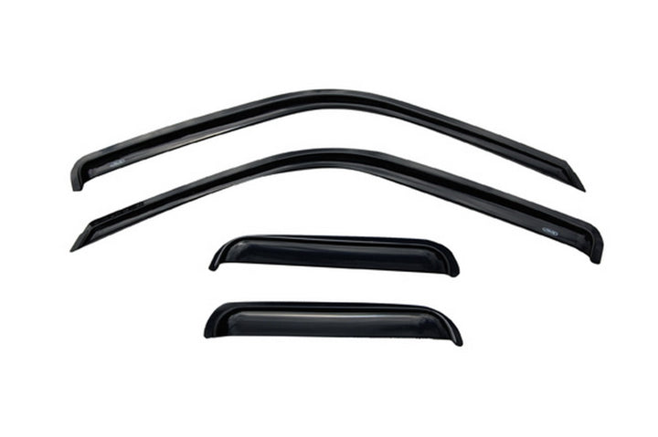 AVS 88-99 Chevy CK Ext. Cab Ventvisor Outside Mount Window Deflectors 4pc - Smoke - Bull Strap