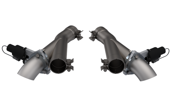 2012-2022 Jeep Grand Cherokee SRT Trackhawk Dodge Durango SRT QTP Aggressor Cutout Pipes - Bull Strap