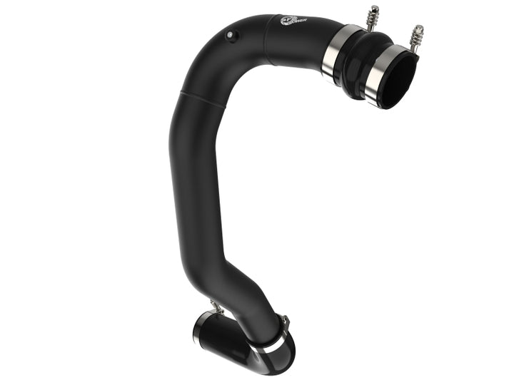 aFe 08-10 Ford Trucks V8-6.4L (td) BladeRunner 3 IN Aluminum Hot Charge Pipe - Black - Bull Strap
