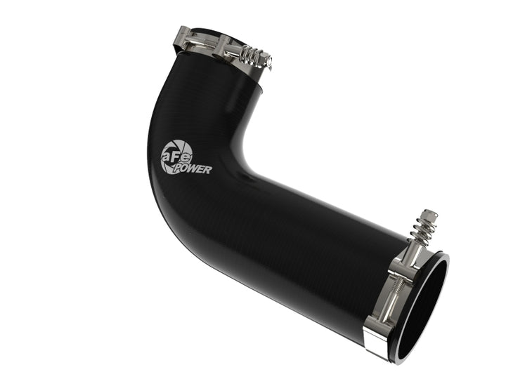 aFe 08-10 Ford Trucks V8-6.4L (td) BladeRunner 3 IN Aluminum Hot Charge Pipe - Black - Bull Strap