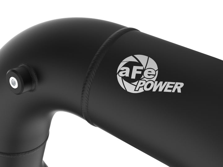 aFe 08-10 Ford Trucks V8-6.4L (td) BladeRunner 3 IN Aluminum Hot Charge Pipe - Black - Bull Strap